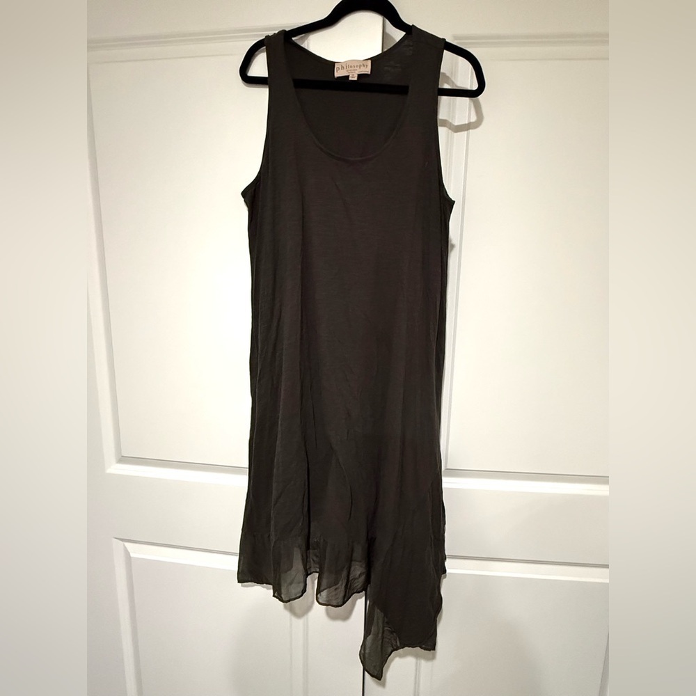 Philosophy 2X 100% cotton like new dress Charcoal Gray